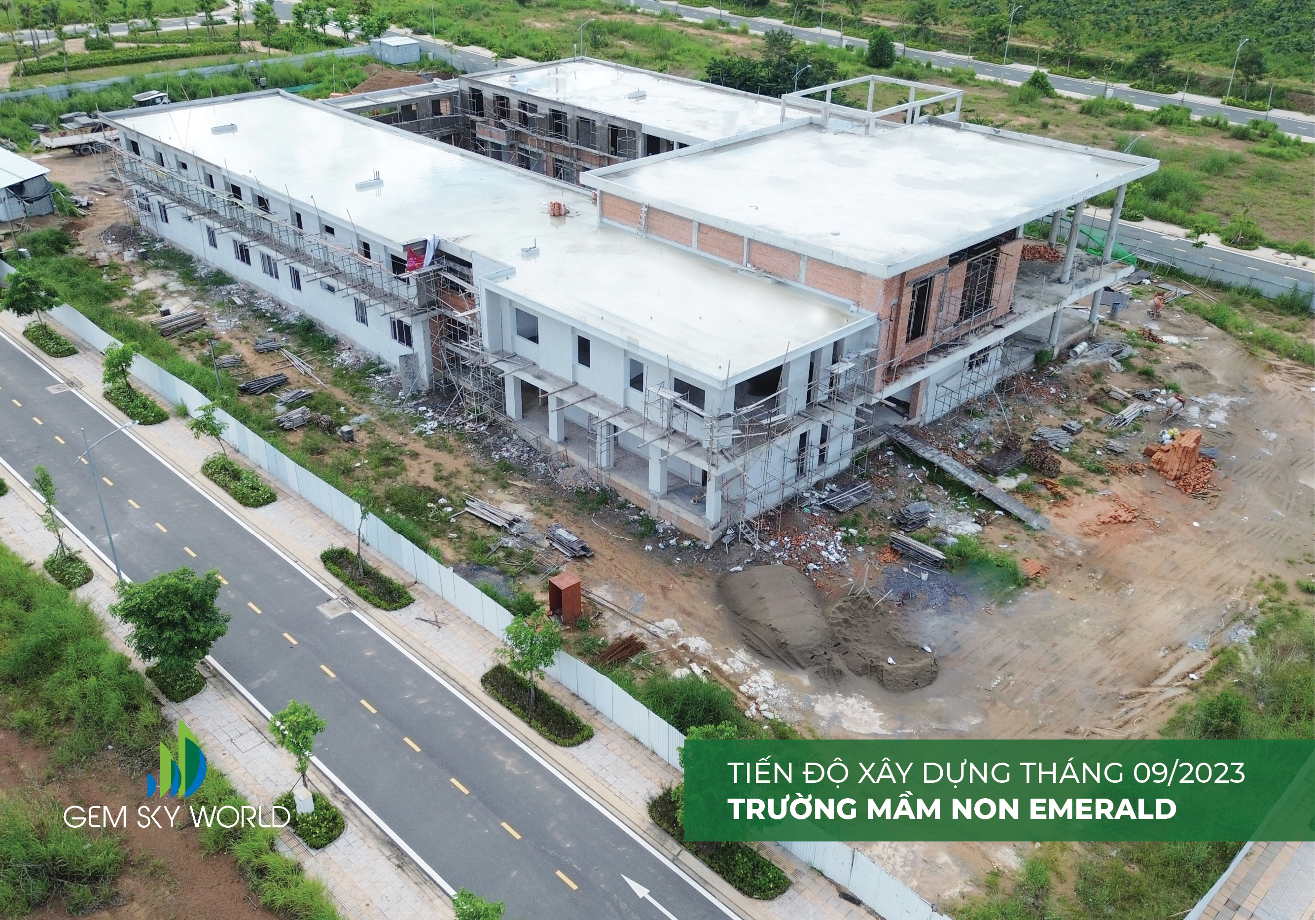 TIẾN ĐỘ THI CÔNG GEM SKY WORLD THÁNG 09.2023